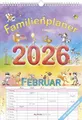 Produktbild: Alpha Edition - Familienplaner Cartoon 2026 – Familienkalender A3 (29,7×42 cm) mit 6 Spalten, Ferienterminen & Platz für Notizen – Wandkalender mit lustigen Illustrationen von Silke Leskien