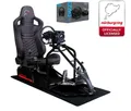 Produktbild: SIM Racing Cockpit Seat Pro Sim Rig SCHWARZ | Gaming Simulator Cockpit - Nürburgring Edition - Logitech G923 Bundle NN Edition Carbonfaser Look
