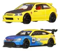 Produktbild: Hot Wheels Premium Car Culture Diecast Modellautos 2er-Pack 1/64 '99 Honda Civic