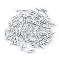 Produktbild: 100 kleine süße mini Zierklammern Dekoklammern Klammern Holz Wäscheklammern Miniklammern Holzklammern Natur Weiss 2,5cm (SD-DK-100-White)