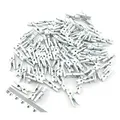 Produktbild: 100 mini Holzklammern Wäscheklammern Zierklammern Fotoklammern Dekoklammern Klammern Holz Deko Clips Weiss (Weiss, 2,5cm / 25mm)