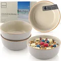 Produktbild: Sänger Rio Perlgrau | Steingut Schüssel Set 4 teilig, Müslischalen für 4 Personen, Schalen multifunktional, kratz- mikrowellen- spülmaschinenfest, Tiefe Teller grau 600 ml | VALUE COLLECTION