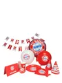 Produktbild: FC Bayern München I Geburtstagsparty Set 12-teilig I Partygeschirr I Rot/Weiß