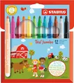 Produktbild: STABILO Fasermaler Trio Jumbo 12er Karton Etui