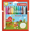Produktbild: 2 bis 36x STABILO Fasermaler Trio Jumbo, 12er Kartonetui - SPARE BIS ZU 52%