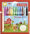Produktbild: 380/12 STABILO Trio Jumbo 12 Farben Schwarz Blau Braun Grün Helle Cyan Hellg ~D~