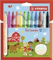 Produktbild: Dicker Filzstift - STABILO Trio Jumbo - 12er Pack - mit 12 verschiedenen Farben
