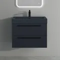 Produktbild: Mai & Mai Badmöbelset Komplett Set Waschbeckenunterschrank 73cm Unterschrank in matt Anthrazit mit Waschschbecken aus Mineralguss Quadratto