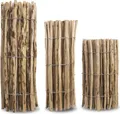 Produktbild: Staketenzaun in 26 Größen - Holzzaun aus Haselnuss - Gartenzaun Holz Höhen 50 cm - 150 cm Länge 5/10 Meter - Kastanienzaun für Garten (70cm x 5m)