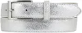 Produktbild: BELTINGER Gürtel in Metall-Optik 3 cm | Leder-Gürtel Metallic-Look 30mm | Metall-Ledergürtel mit silberner Gürtelschließe | Silber 115cm