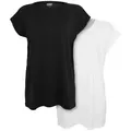 Produktbild: URBAN CLASSICS T-Shirt Urban Classics Damen Ladies Extended Shoulder Tee 2-Pack (1-tlg) schwarz 5XL (54/56)