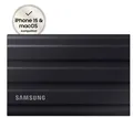 Produktbild: Samsung T7 Shield MU-PE1T0S - SSD - verschlüsselt - 1TB - extern (tragbar) - PCs, Macs, Android-Geräte, Smart TVs - USB 3,2 Gen 2 (USB-C Steckverbinder) - 256-Bit-AES - Schwarz (MU-PE1T0S/EU)