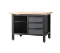 Produktbild: Werkstatteinrichtung Werkbank inkl. Lochwand anthrazit/schwraz 120x60x87cm