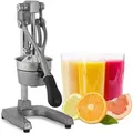 Produktbild: Relaxdays Saftpresse manuell, XL Orangenpresse, professionelle Fruchtpresse, Premium Zitruspresse, Gastronomie-Qualität - Silber