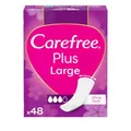 Produktbild: Carefree Slipeinlage Plus Large ohne Duft 48 Stk. super saugstarke Slipeinlagen um Flüssigkeiten sofort einzuschließen, bis zu 100Prozent Geruchsneutralisierung