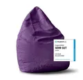 Produktbild: Lumaland Sitzsack Luxury XL Sitzsack (1 St), Microvelours Beanbag extra weich & robust Stuhl Sessel 85x65cm