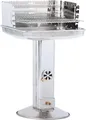 Produktbild: Edelstahl Säulengrill Family Star Kynast Holzkohle Grill 90 cm Höhe eckig
