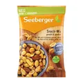 Produktbild: Seeberger Snack-Mix geröstet und gesalzen: Nuss-Mischung aus geröstet, gesalzenen Erdnüssen und aromatischen Rauchmandeln - mit knusprigen Kichererbsen - vegan (1 x 125 g)
