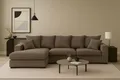 Produktbild: Kaiser Möbel Ecksofa Sofa L-form, Couch L-form Gabon stoff Zoom Ottomane