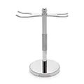 Produktbild: Störtebekker® Premium Rasierständer aus Edelstahl in Silber - geeignet für Rasierhobel & Rasierpinsel - hochwertiges Zubehör für dein Badezimmer - rutschfester Boden - Geschenkidee Männer