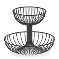 Produktbild: ZELLER Obst-Etagere 27415 mit zwei Ebenen, Metall, schwarz, ca. Ø 32 x 25,8 cm