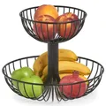 Produktbild: Zeller 27415 ObstEtagere, 2lagig, Metall, schwarz, ca. Ø 32 x 25,8 cm, Obstsc...