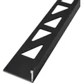 Produktbild: Fliesenschiene Winkelprofil Aluminium (eloxiert, Fliesenprofil - Schwarz 2m x 8mm, 1 Stück - Dalsys