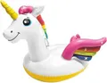 Produktbild: Intex 57561 Luftmatratze Aufblastier Einhorn 2 Luftkammern 198 x 140 x 97 cm