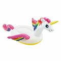 Produktbild: Intex 57561 Luftmatratze Aufblastier Einhorn 2 Luftkammern 198 x 140 x 97 cm
