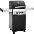 Produktbild: TAINO BLACK 2+1 Gasgrill mit Seitenbrenner Gasgrill 2 Brenner Matt Schwarz