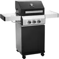 Produktbild: Taino - black 2+1 Gasgrill mit Seitenbrenner Gasgrill 2 Brenner Matt Schwarz