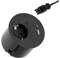 Produktbild: Bachmann 938.203 Einbau-Tischsteckdose, mit USB, mit USB-Ladeausgang