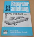 Produktbild: BMW 518 520 520i 520A E12 ab September 1972 4 Zylinder Reparaturanleitung B348