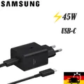 Produktbild: Ladegerät 1x USB-C + USB-C PD PPS 45W Samsung Netzladegerät Wandladegerät
