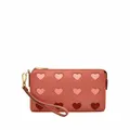 Produktbild: Fossil Wristlet Geldbörse aus Leder oder Polyester für Frauen Rostfarben 19.05 cm L x 3.81 cm W x 11.43 cm H