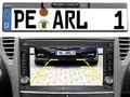 Produktbild: Lescars Funk Rückfahrkamera: Funk-Rückfahr-Kamera im Nummernschild-Halter, für Autoradio-Anschluss (Kennzeichen Kamera, Auto Rückfahrkamera, an Radio anschließen)