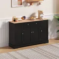 Produktbild: Odikalo Küchenbuffet Sideboard Schrank Schublade Regal Tür Einlegeböden Küche Schwarz