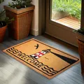 Produktbild: BRUBAKER Fußmatte für Außen und Innen - Welcome mit Leuchtturm - 45 x 75 cm Schmutzfangmatte aus Kokos - Antirutsch Fußabtreter Wetterfest und rutschfest - Maritime Türmatte für Haustür
