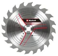 Produktbild: Original Einhell Kreissägeblatt 200x16 (Sägen-Zubehör, Ø 200 mm, Aufnahme 16 mm, 20 geschränkte Zähne, Schnittbreite 2,4 mm, hartmetallbestückt, für Tischkreissägen)