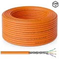 Produktbild: deleyCON deleyCON 50m CAT 7 Verlegekabel Netzwerkkabel S/FTP Schirmung 10Gbit LAN-Kabel