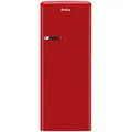 Produktbild: Amica Kühlschrank, Rot, Glas, 1 Schubladen, E, 55x144x61.5 cm, Gefrierfach, LED-Innenbeleuchtung, Küchen, Küchenelektrogeräte, Kühl- & Gefrierschränke, Kühlschränke, Standkühlschränke