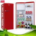 Produktbild: Amica Retro Kuehlschrank 144 cm rot 218 lLiter 4 Sterne Fach LED Beleuchtung