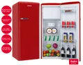 Produktbild: Kühlschrank rot 218L mit Gefrierfach 144cm hoch freistehend Retro Amica / B-WARE