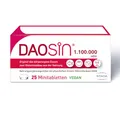 Produktbild: DAOSiN Tabletten, Hochdosiert, bei Histaminunverträglichkeit zur Ergänzung des körpereigenen DAO Enzyms zum Histaminabbau aus der Nahrung, Hohe Enzymaktivität 1,1 Mio. HDU, Vegan - 1 x 25 Tabletten