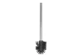 Produktbild: WC-Bürste Silikon Schwarz Edelstahl Randreiniger 35cm Ø7,5cm Ersatzkopf