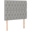 Produktbild: vidaXL Kopfteile 2 Stk. Hellgrau 100x7x78/88 cm Stoff