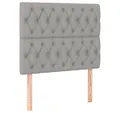 Produktbild: vidaXL Kopfteil, Bett Kopfteile 2 Stk. Hellgrau 100x7x78/88 cm Stoff