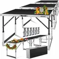 Produktbild: KESSER® Multifunktionstisch Profi 3- teilig, 100 x 60 cm, Tapeziertisch 90kg Gesamtbelastung, mit Ausziehfunktion Klapptisch Flohmarktisch Beistelltisch Mehrzwecktisch Campingtisch höhenverstellbar