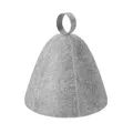 Produktbild: Saunahut aus Wollfilz Saunahaube Anti-Hitze-Kappe Grau Saunakappe Unisex