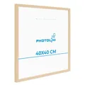 Produktbild: PHOTOLINI Bilderrahmen 40x40 Natur, Bilderrahmen quadratisch 40x40 Holz MDF mit bruchsicherem Acrylglas, Rahmen 40 x 40 zum Aufhängen mit Zubehör - Picture Frame für Fotos & Poster